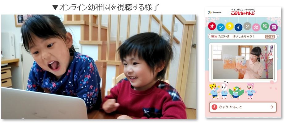 新型コロナウイルスの影響で登園できない子どもたちの生活リズムを守る こどもちゃれんじ の無償 オンライン幼稚園 が開園1ヵ月で利用者が世界90ヵ国超 万人を突破 新コンテンツも続々投入 株式会社ベネッセホールディングスのプレスリリース