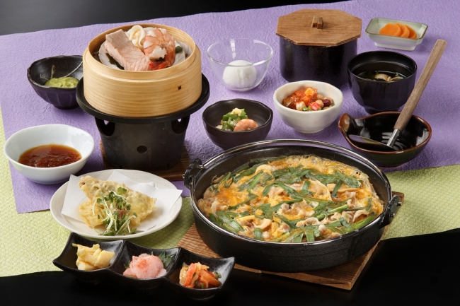 国産ブランド豚を使用した一の湯の創作和食夕食