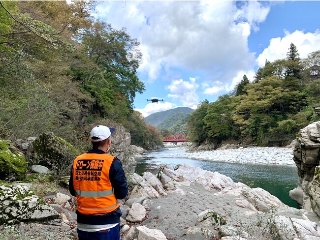 ドローンによる撮影風景 ドローンによる撮影風景