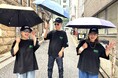 酷暑・熱中症対策で、全スタッフに日傘とハンディファンを支給。平均年齢73歳のお茶屋『G-CHA & Ba-CHA』お爺ちゃんが「日傘男子」デビュー。