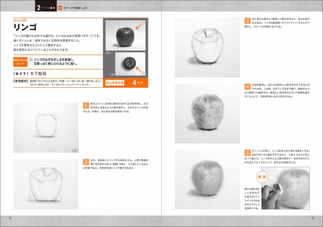 静物デッサン 上達テクニック満載 表現テクニックの違う５人の描き手が モチーフの距離感や色 質感表現の身につけ方を徹底解説 株式会社誠文堂新光社のプレスリリース