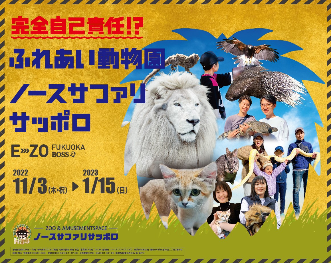 ホワイトライオンとの ゼロ距離 でドキドキハラハラ 完全自己責任 ふれあい動物園ノースサファリサッポロ を11月3日から開催 福岡ソフトバンクホークス株式会社のプレスリリース