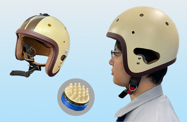自動車の運転など、厳しい環境下でもモニタリング可能な ヘルメット型脳波デバイス