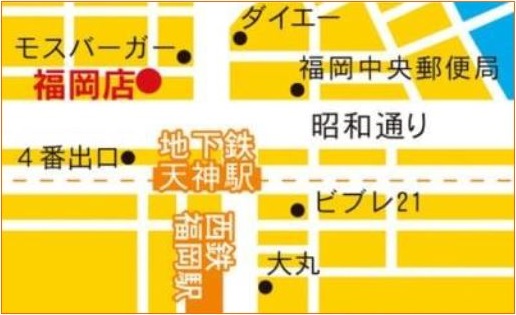 ※とらのあな福岡店アクセスMAP