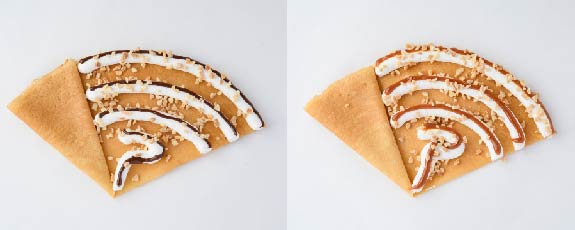 (左から)チョコナッツ、キャラメルナッツ (左から)チョコナッツ、キャラメルナッツ