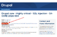 Drupal Coreで約7年ぶりとなる「Highly critical」級脆弱性、モチヤが利用企業へDB種別と対応状況の緊急確認を呼びかけ