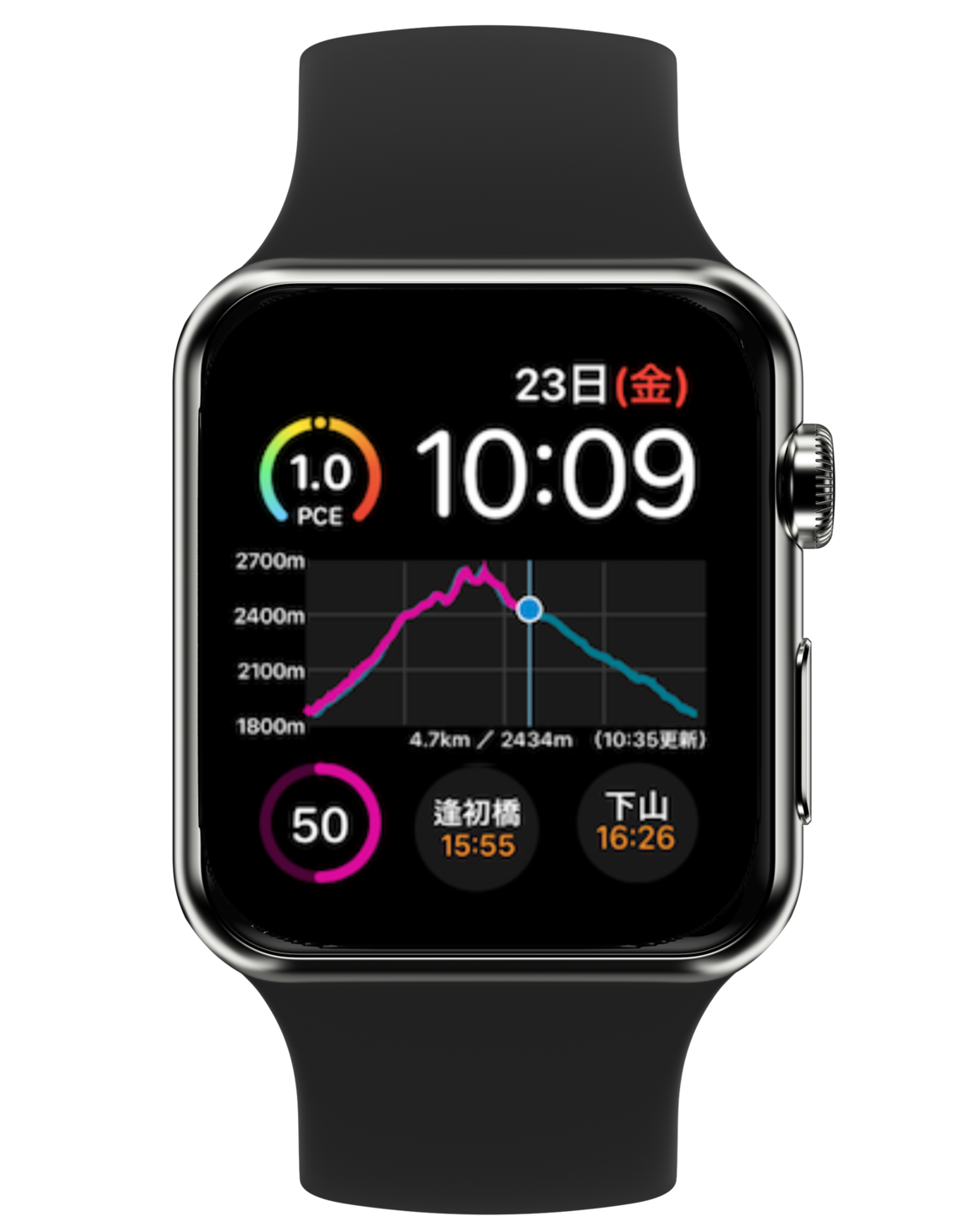世界初！Apple Watchで登山専用の文字盤機能をリリース！