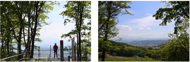 画像左：フィンガーキャノピー建設予定地／画像右：フィンガーキャノピーからの景色