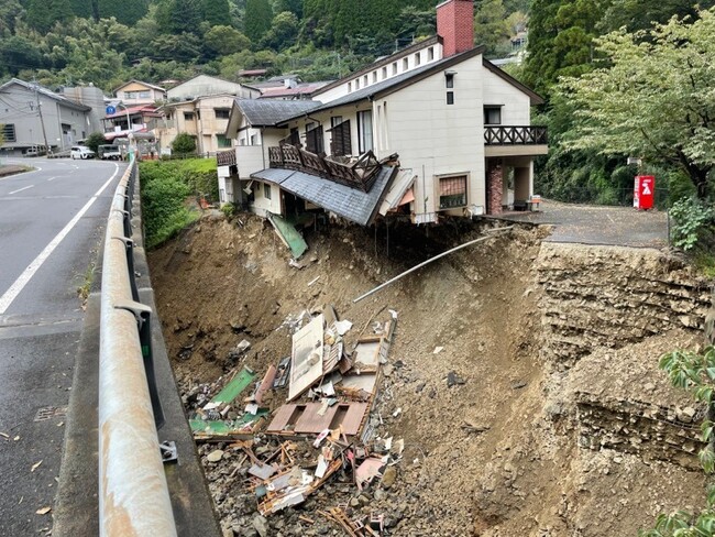 令和4年台風第14号で緊急救援を実施した当時の被災地（宮崎県）