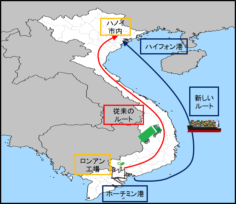 ベトナム国内のビール輸送で内航船使用開始