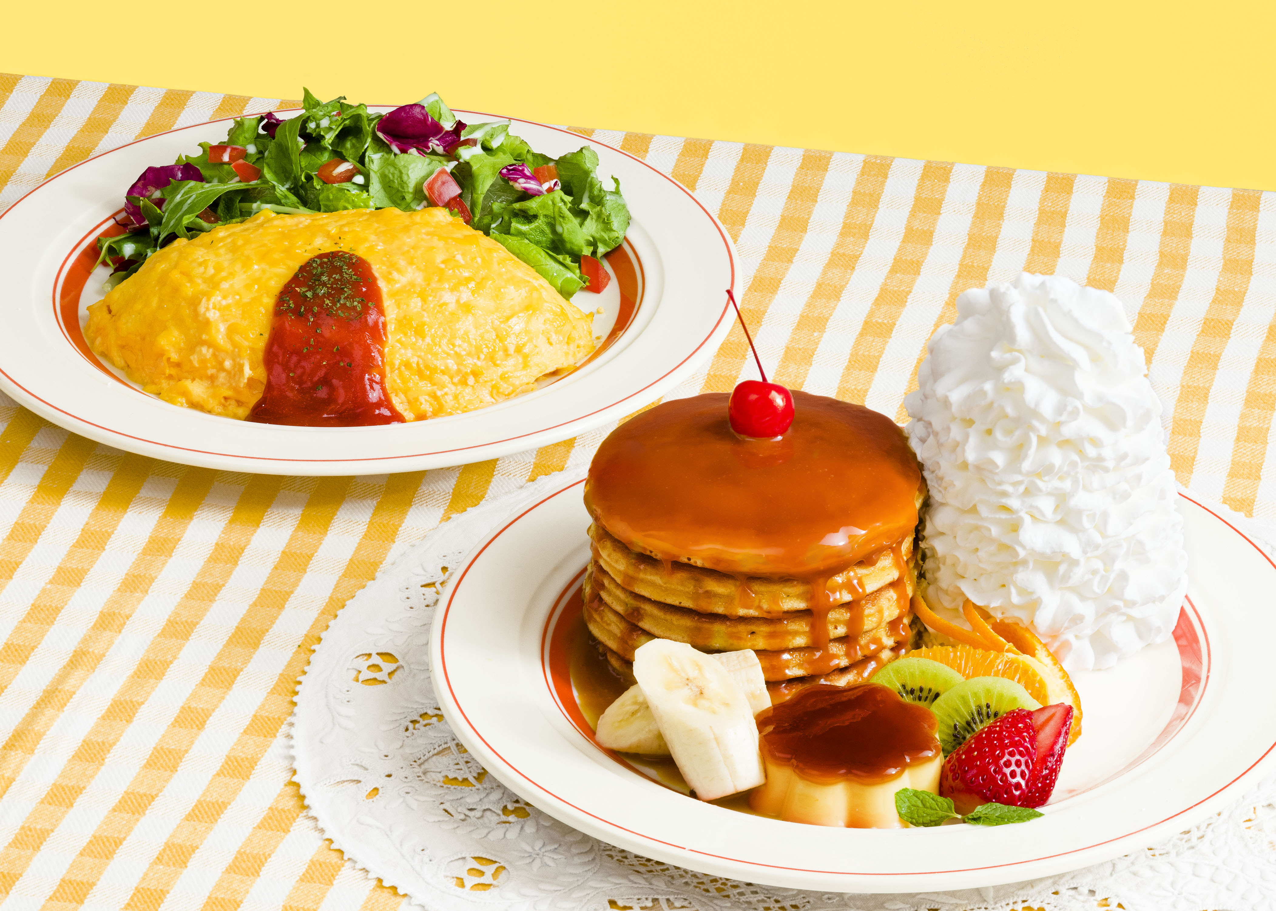 Eggs N Thingsからどこか懐かしいレトロなメニューが登場 なつかしのパンケーキ ア ラ モード ハワイアンオムライス 5月1日 土 5月31日 月 までの期間限定販売 Eggs N Things Japan株式会社のプレスリリース