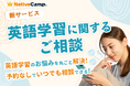 【英会話レッスン回数無制限】ネイティブキャンプ 英語学習の「困った!」を丸ごと解決 新サービス『英語学習に関するご相談』を開始