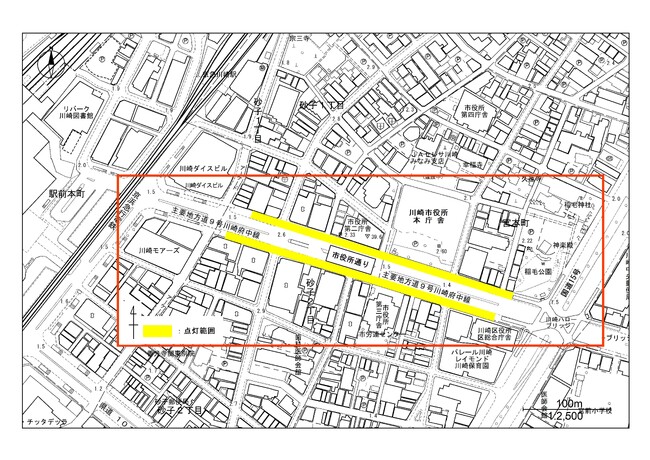 出典：川崎市都市計画基本図（平成３１年度）を加工して作成