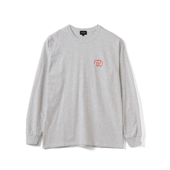 DOM DOM × BEAMS コラボレーション ロングスリーブTシャツ（グレー）