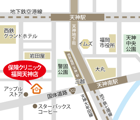 福岡天神店　地図
