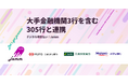 「デジタル現金払い！Jamm」大手金融機関3⾏を含む305行と連携