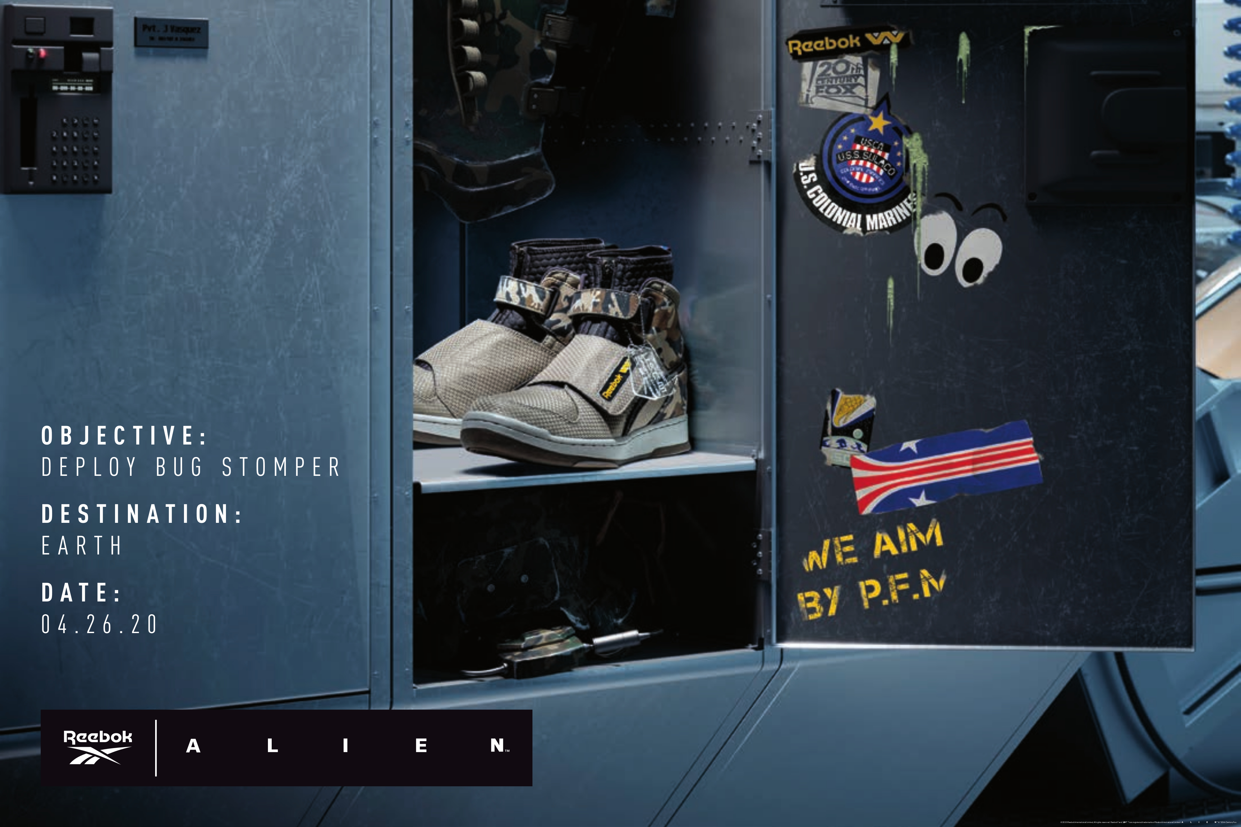 リーボックｘ映画 エイリアン 2 コラボレーションモデル最新作 U S C M Bug Stomper 4月26日 日 エイリアン デーに発売 リーボック アディダスグループのプレスリリース