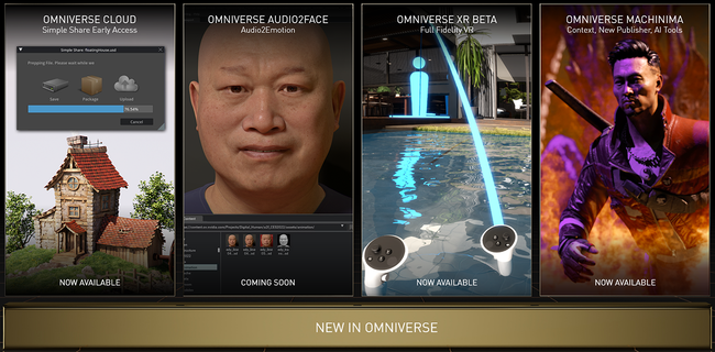 Audio2Face と Machinima のアップデートを含む Omniverse Cloud と Omniverse XR のベータ版をご紹介します。