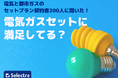 電気とガスのセットプラン、200人中〇〇人が満足!契約者に良い点・悪い点を聞いてみた【セレクトラ独自調査】