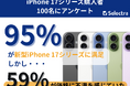 【セレクトラ独自調査】新型iPhone 17の満足度は95%、一方で59%が「価格に不満」