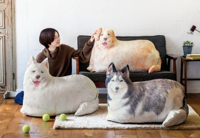 わが家に大型犬が登場 大きなワンコの布団収納クッションケース がフェリシモyou More から新登場 株式会社フェリシモのプレスリリース