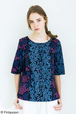 Finlayson　気分が華やぐ五分袖トップス〈マルッタ〉 1枚 ¥4,500（+8% ¥4,860)