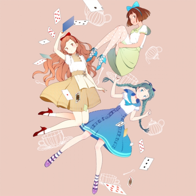 トップコレクション 3 人 女の子 イラスト 写真素材 フォトライブラリー