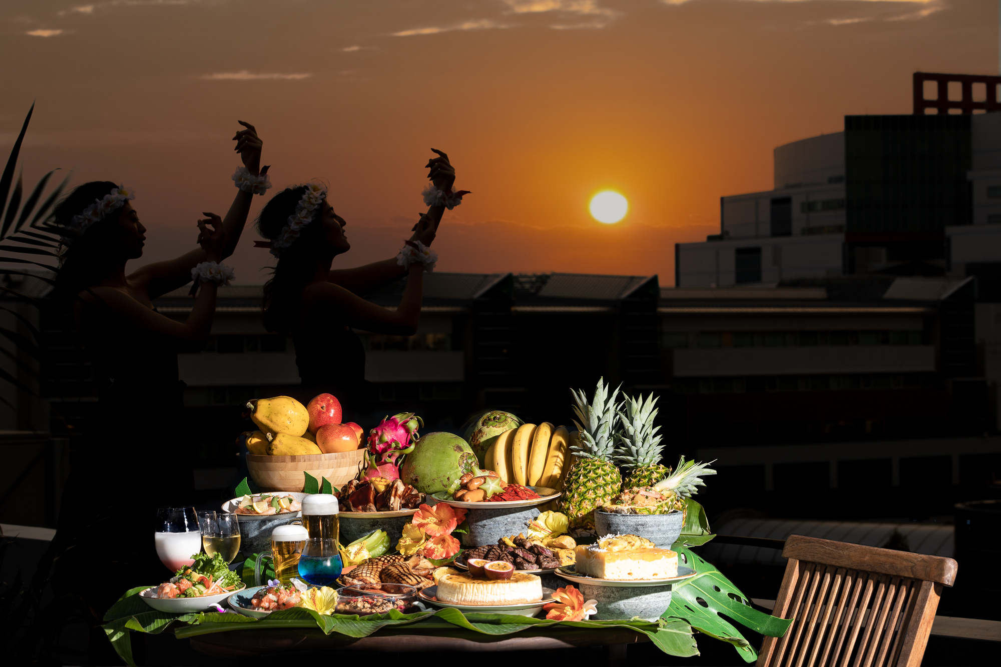 オープンエアの屋上ガーデンでリラックスリゾートbbq ベイサイドbbqビアガーデン Lani Hawaii 楽園のハワイ ハイアット リージェンシー 大阪のプレスリリース