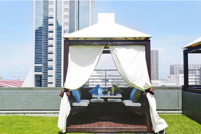 寛ぐエクスクルーシブな空間を演出した「ガゼボ」