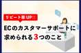 【お役立ち資料】「リピート率UP!!ECのカスタマーサポートに求められる3つのこと」のホワイトペーパーを公開