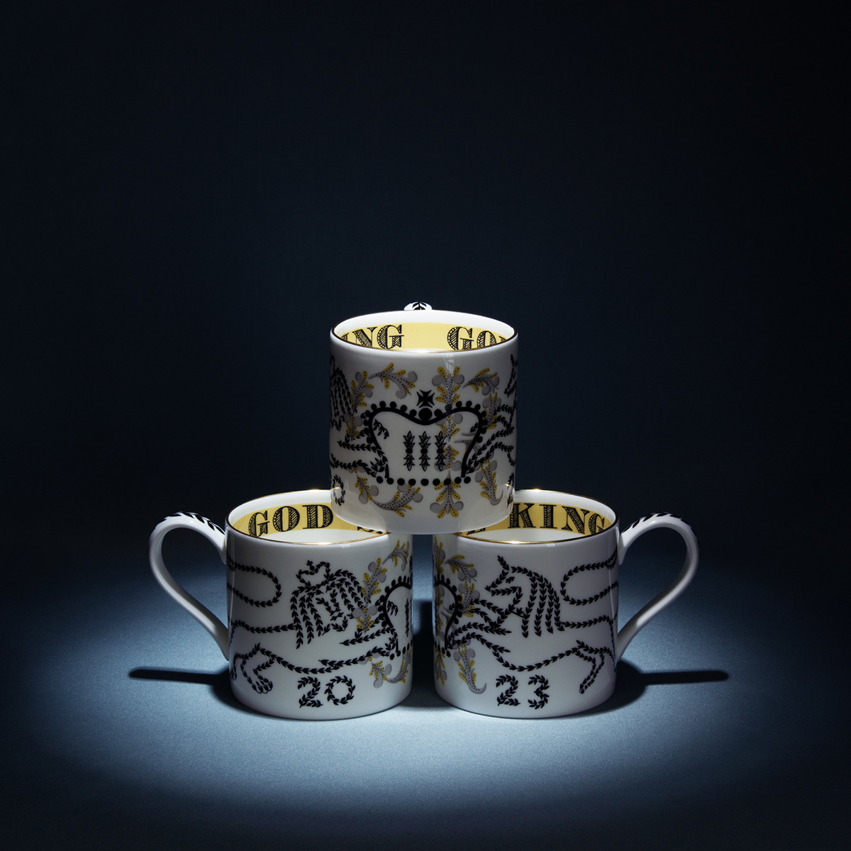 新品英国製　ウェッジウッド　チャールズ国王　戴冠記念　コロネーション　マグカップ