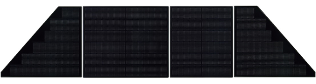 住宅用太陽電池モジュール＜左からNQ-130LM／NQ-254BM／NQ-180BM／NQ-130RM＞