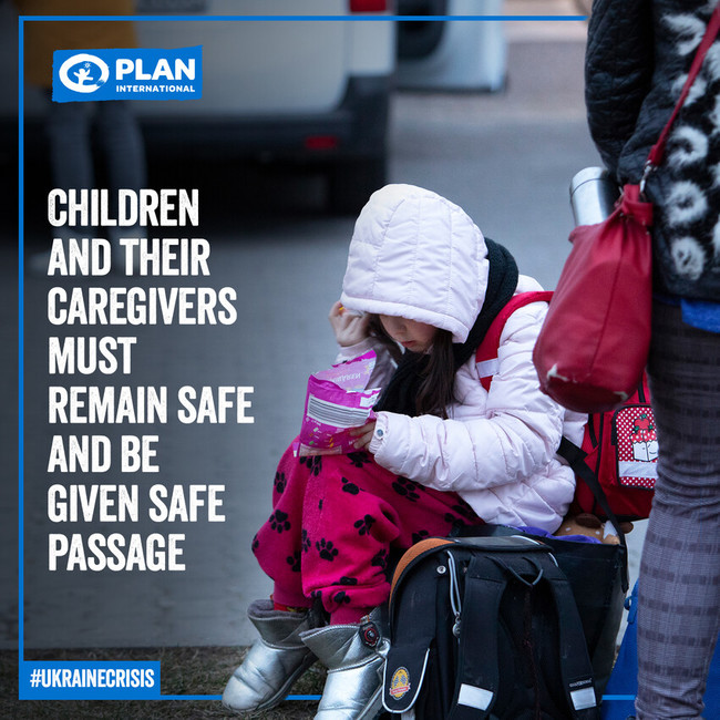 子どもや保護者の安全を確保し、戦闘地から安全に 避難できる安全なルートの確保が不可欠です