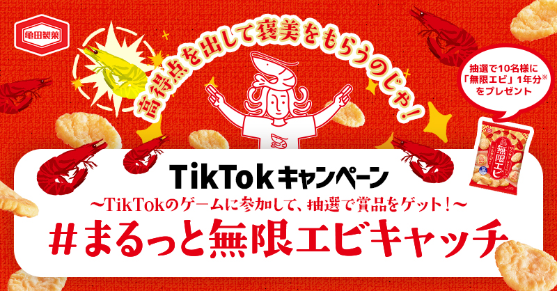 無数に飛び交うエビやエビ神様をキャッチして「金のエビ帽子」を目指せ