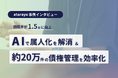 AIで月20万件の債権回収業務を効率化・回収率1.5倍に向上