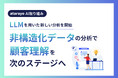 LLMを用いた新たな分析を開始。非構造化データ分析で顧客理解を次のステージへ