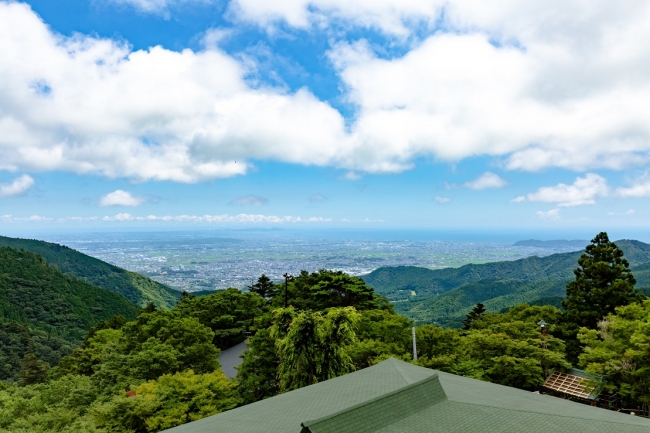 期間限定絶景カフェ「Oyama Green Cafe」からの眺望