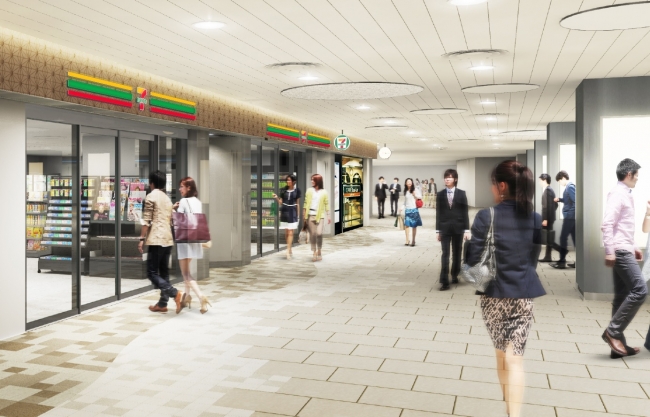 新宿駅西口地下コンコース内にオープンする提携１号店（イメージ）