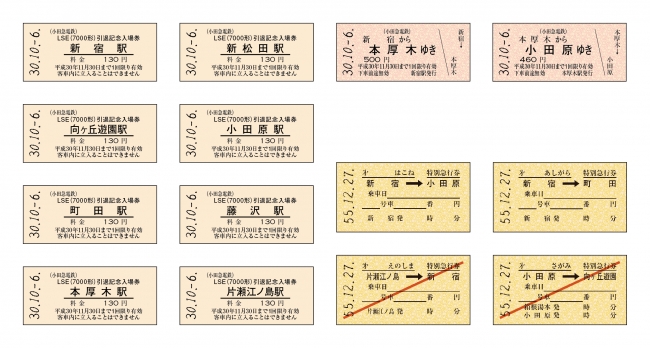 入場券。乗車券・特急券（イメージ）