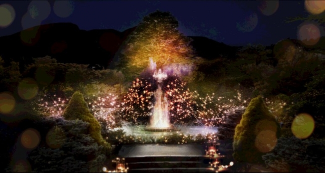 噴水池における光の装飾「まだ春が眠る泉」（イメージ）