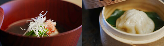 越前かに真丈の椀物・越前かに小籠包 越前かに真丈の椀物・越前かに小籠包