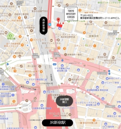 東京ミステリーサーカス地図