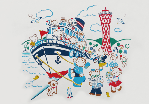 雑貨やtシャツに使用されたファミちゃんの原画約70点を神戸本店 銀座本店にて大公開 ファミちゃんアートギャラリー 株式会社ファミリアのプレスリリース