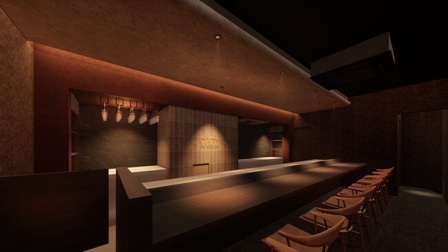 店内のオープンキッチンとカウンターのイメージ