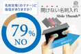 名刺交換に自信がない人は約8割! “1秒で好印象” スマートな名刺交換をサポートする『Slide Thumb』アンケート調査を実施