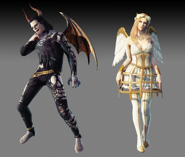 天使と悪魔モチーフの仮装装備
