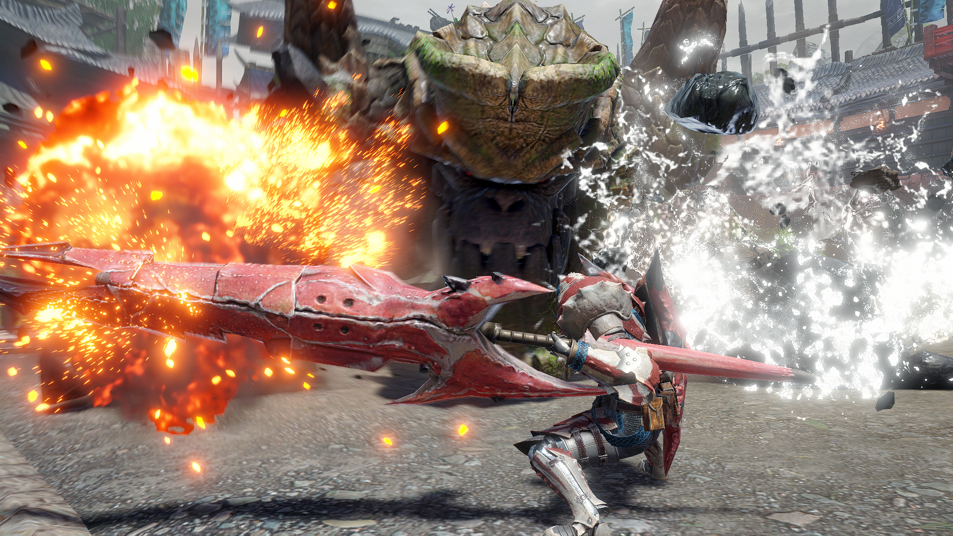 特別なジェスチャーを手に入れよう モンスターハンターライズ サンブレイク のイベントクエスト 爆炎豪水 が配信開始 株式会社カプコンのプレスリリース