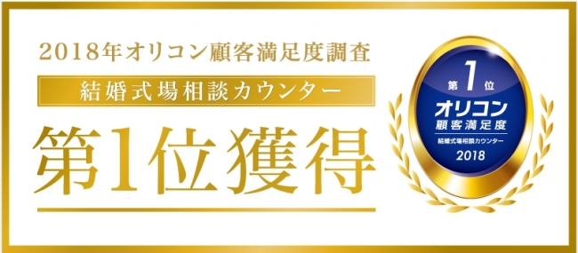 ハナユメがオリコン顧客満足度『結婚式場相談カウンター』の第1位を2年