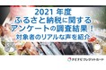 ふるさと納税で3倍以上のポイント還元も！？「想像以上にお得だった」と答えた方が8割以上！約8割の人が「クレジットカード決済」で支払い～2021年度ふるさと納税に関する意識調査～