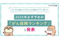 「ナビナビ保険」が328人の保険のプロに聞いた2025年おすすめの「がん保険ランキング」を発表